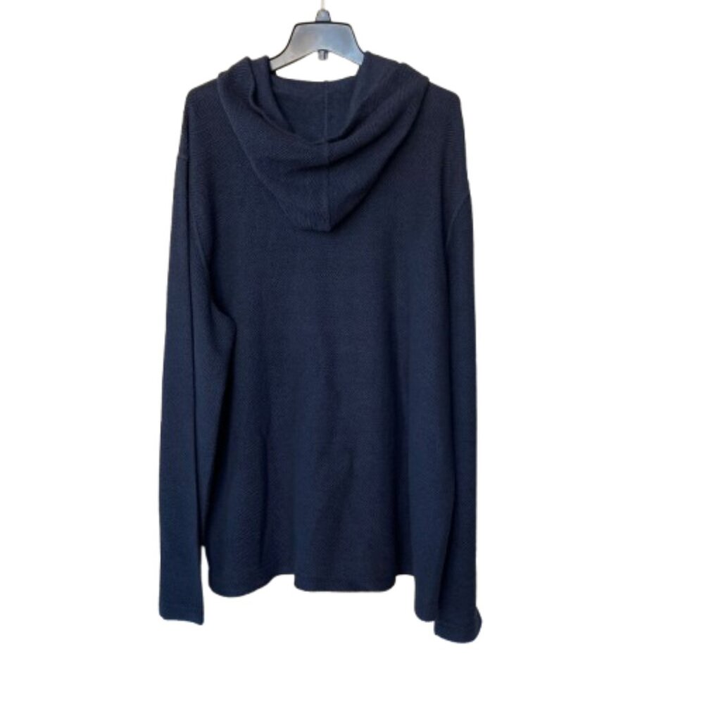 Faherty Whitewater Hoodie Relaxed Fit Organic Mens XXL Fjord Navy NWT - Picture 3 of 12